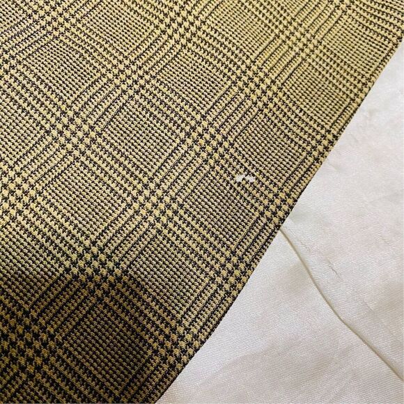 Brooks Brothers Men's Beige Plaid Wool Blazer Jacket Size 43 Long - Picture 6 of 16